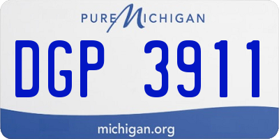 MI license plate DGP3911