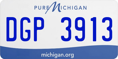 MI license plate DGP3913
