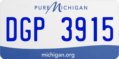 MI license plate DGP3915
