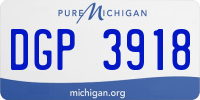 MI license plate DGP3918