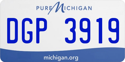 MI license plate DGP3919