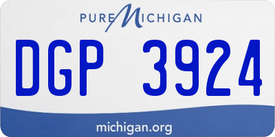 MI license plate DGP3924