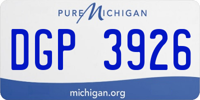 MI license plate DGP3926