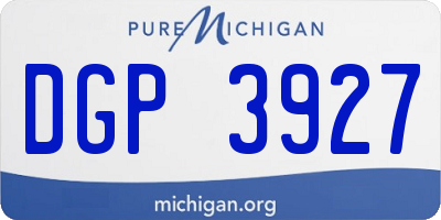 MI license plate DGP3927