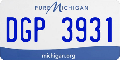 MI license plate DGP3931