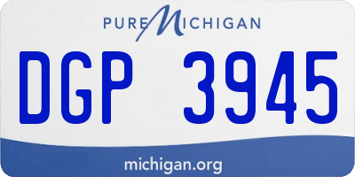 MI license plate DGP3945