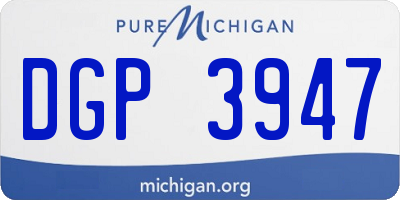 MI license plate DGP3947