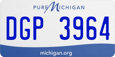 MI license plate DGP3964