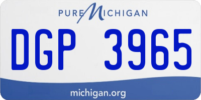 MI license plate DGP3965
