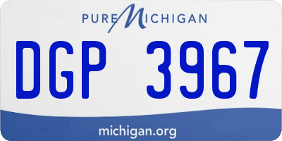 MI license plate DGP3967