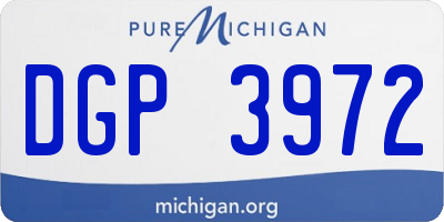 MI license plate DGP3972