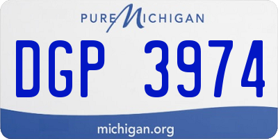 MI license plate DGP3974