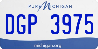 MI license plate DGP3975