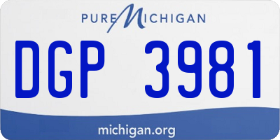 MI license plate DGP3981