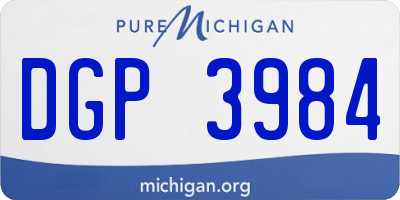 MI license plate DGP3984