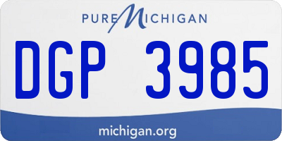 MI license plate DGP3985