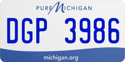 MI license plate DGP3986