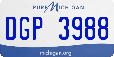 MI license plate DGP3988