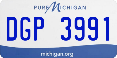 MI license plate DGP3991