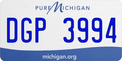 MI license plate DGP3994