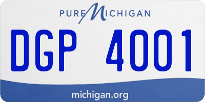 MI license plate DGP4001