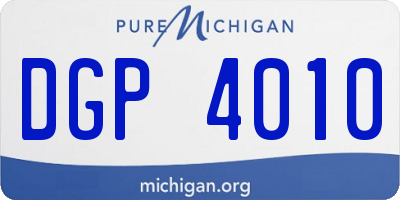 MI license plate DGP4010