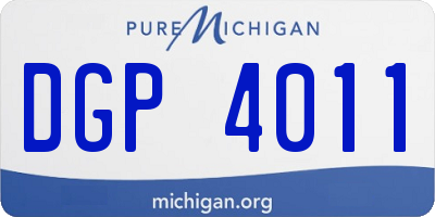 MI license plate DGP4011