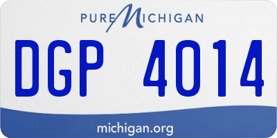 MI license plate DGP4014