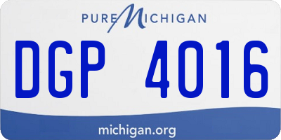 MI license plate DGP4016