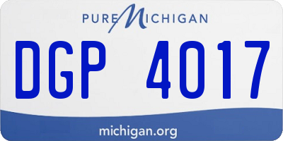 MI license plate DGP4017