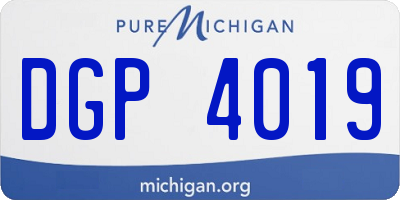 MI license plate DGP4019