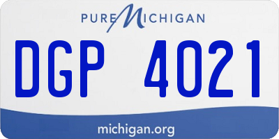 MI license plate DGP4021
