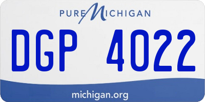 MI license plate DGP4022