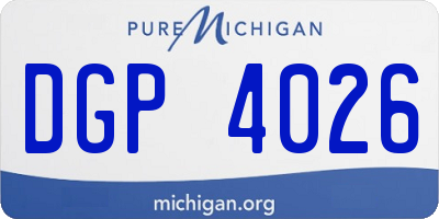 MI license plate DGP4026