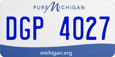 MI license plate DGP4027