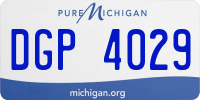 MI license plate DGP4029