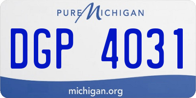 MI license plate DGP4031