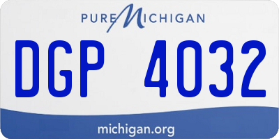 MI license plate DGP4032