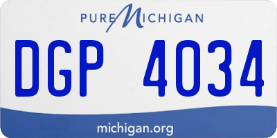 MI license plate DGP4034