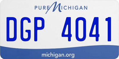 MI license plate DGP4041