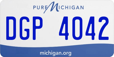 MI license plate DGP4042