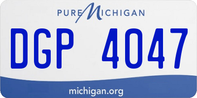 MI license plate DGP4047