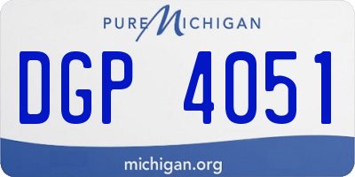 MI license plate DGP4051
