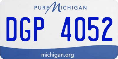MI license plate DGP4052