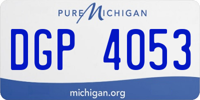 MI license plate DGP4053