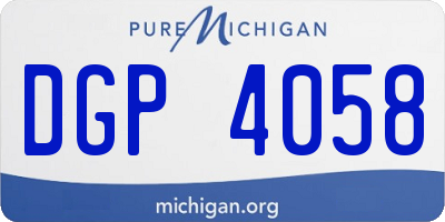 MI license plate DGP4058