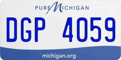 MI license plate DGP4059