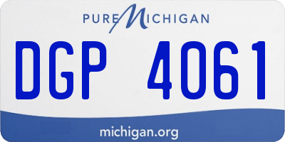MI license plate DGP4061