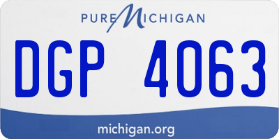 MI license plate DGP4063