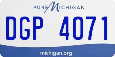 MI license plate DGP4071